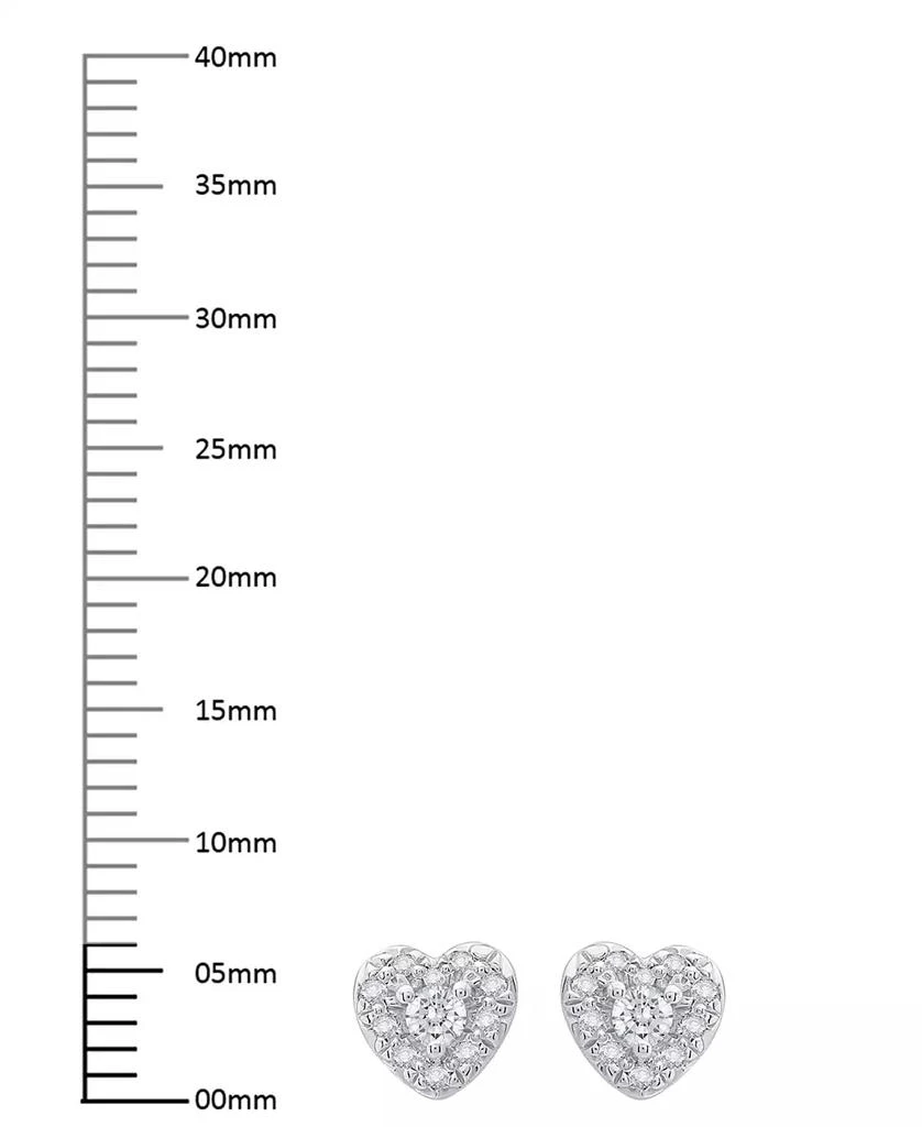 Macy
s Diamond Heart Shape Halo Stud Earrings (1/4 ct. t.w.) in 10k White Gold 3