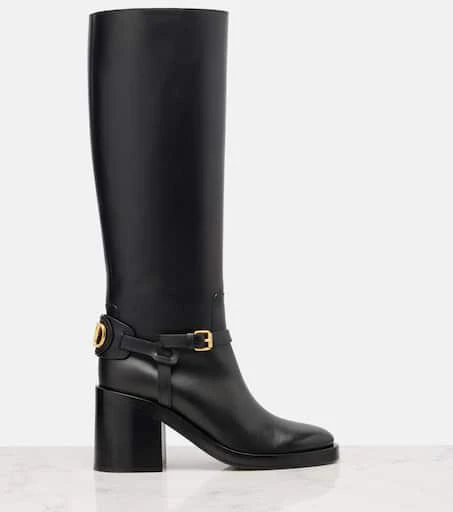 Valentino VLogo leather knee-high boots 4