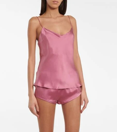 Asceno Venice silk satin pajama shorts 2