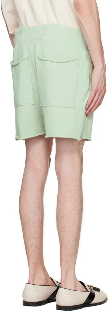 Les Tien Green Raw Edge Shorts 3