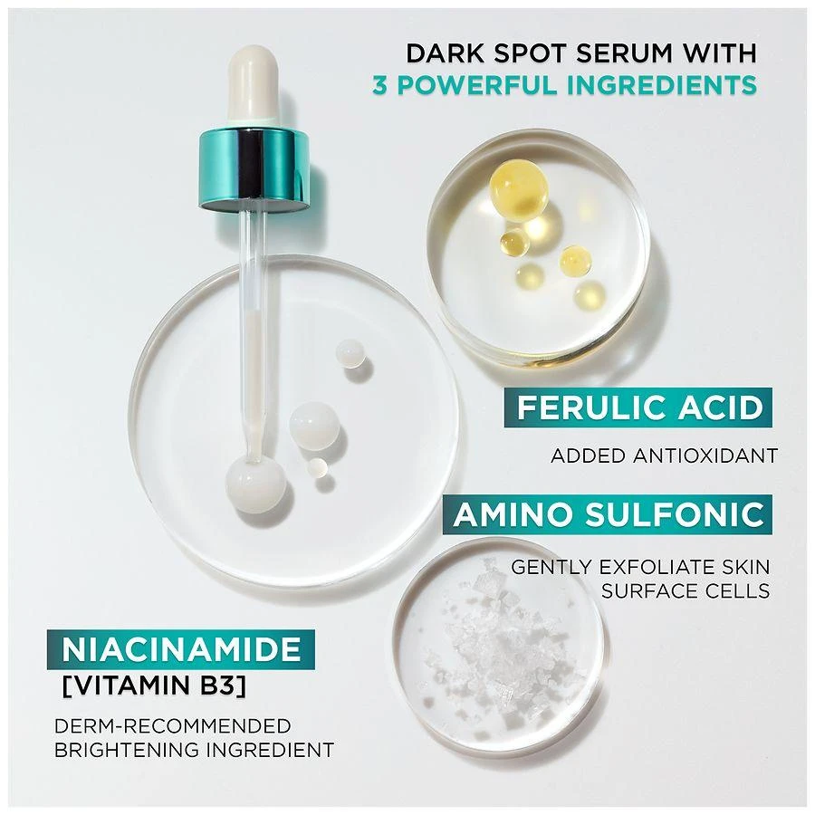 L
Oreal Paris Bright Reveal 12% Niacinamide + Amino Sulfonic + Ferulic Acid Dark Spot Serum 9