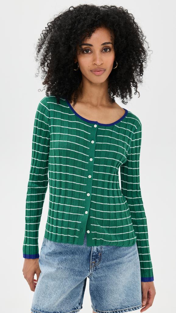 Alex Mill Cerise Ribbed Cardigan