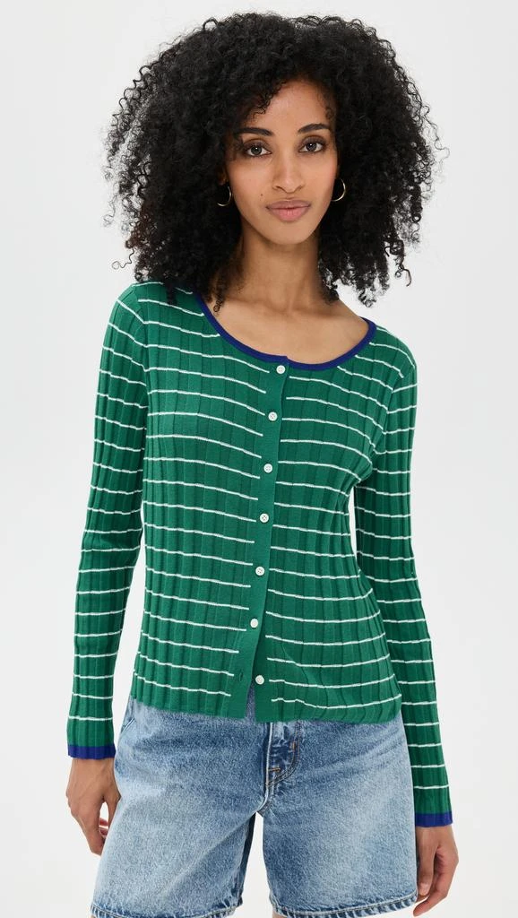 Alex Mill Cerise Ribbed Cardigan 1