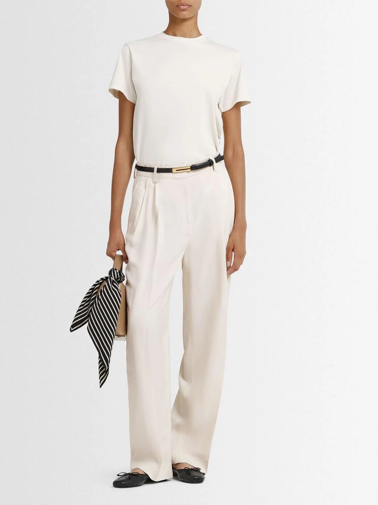Totême Double-pleat Viscose Straight Pants 1
