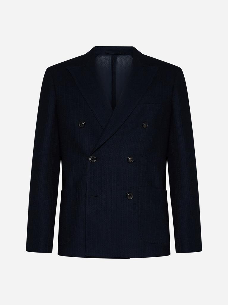 LARDINI Cotton double-breasted blazer