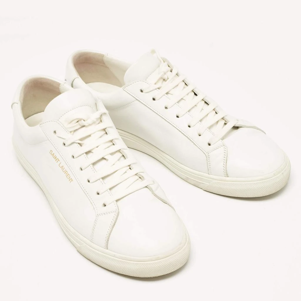 Yves Saint Laurent Saint Laurent White Leather Court Classic Sneakers Size 39 4