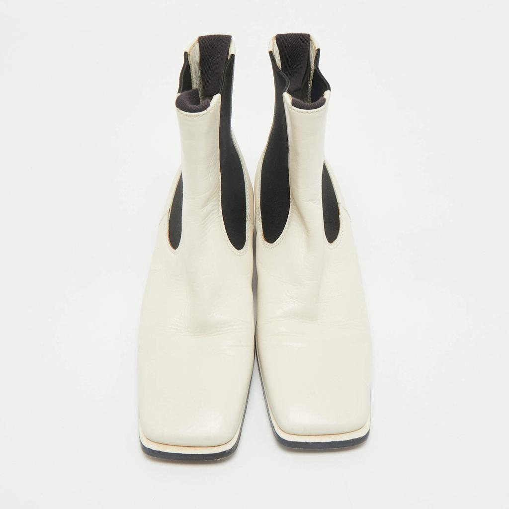 Celine White Leather Square Toe Ankle Boots Size 36 – On Celine White Leather Square Toe Ankle Boots Size 36 – On