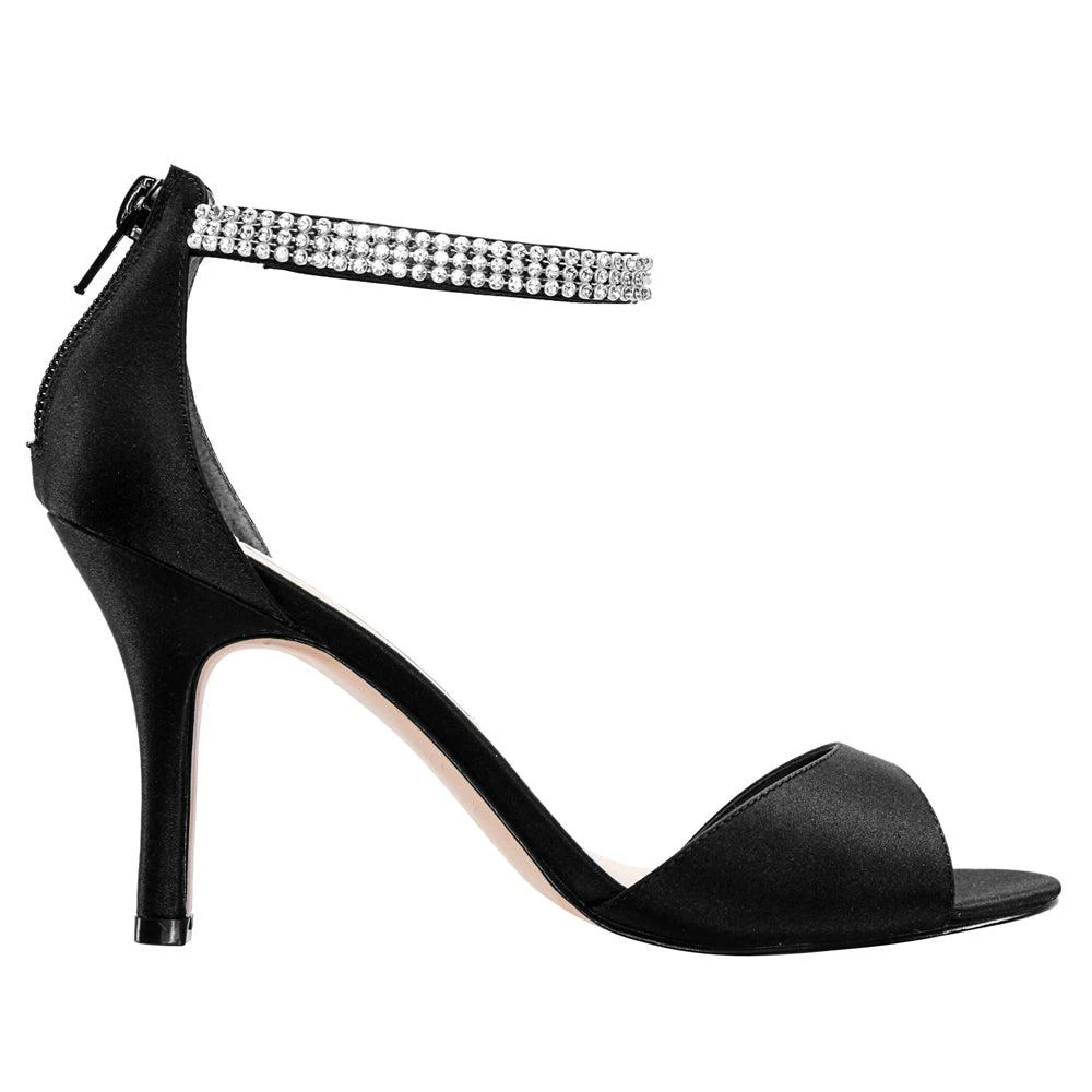 Nina Volanda Rhinestone Evening Sandals 1