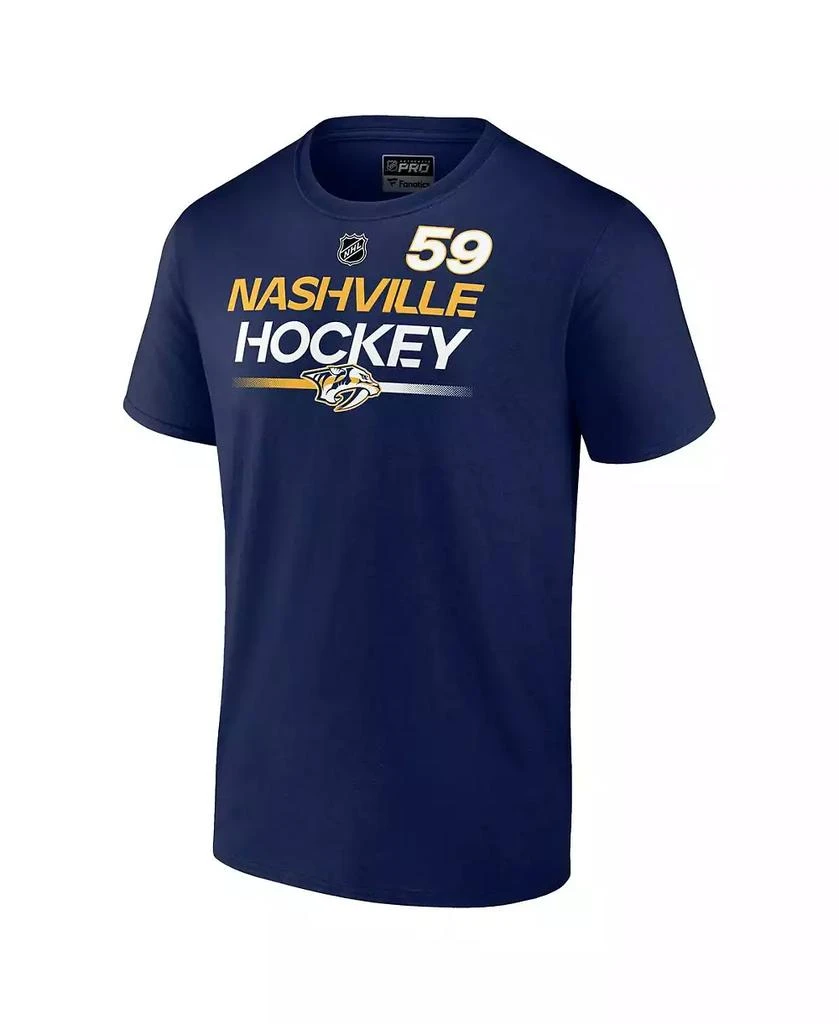 Fanatics Men's Roman Josi Navy Nashville Predators Authentic Pro Prime Name and Number T-shirt 3