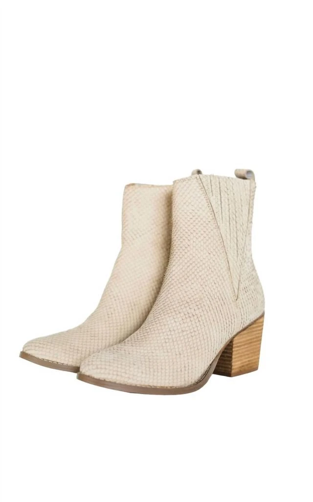 Naughty Monkey Women's Taris Ankle Boot In Cream 1