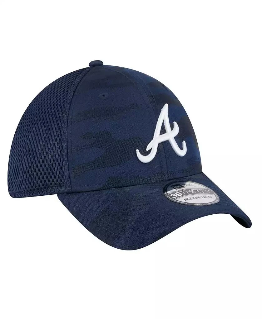 New Era Men's Navy Atlanta Braves Subtle Camo 39THIRTY Flex Hat 3