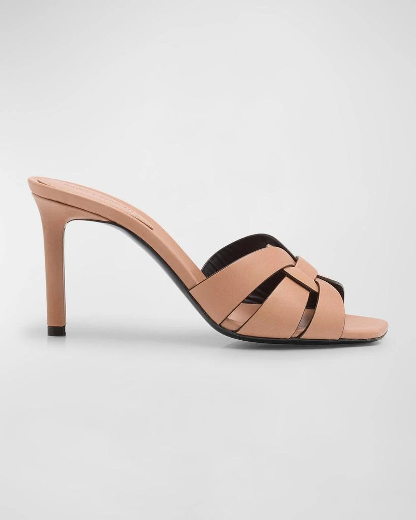 Yves Saint Laurent Tribute Woven Leather Mule Sandals 1