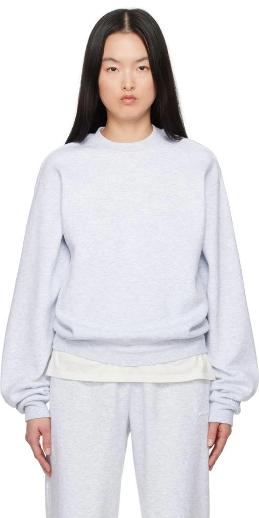 SKIMS Gray Cotton Fleece Classic Crewneck Sweatshirt 1