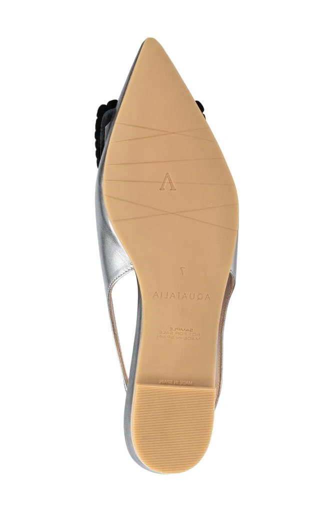 Aquatalia Janetta Buckle Metallic Weatherproof Slingback Flat 6
