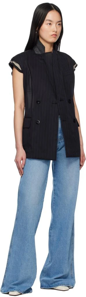 Sacai Black High Twist Voile Vest 4