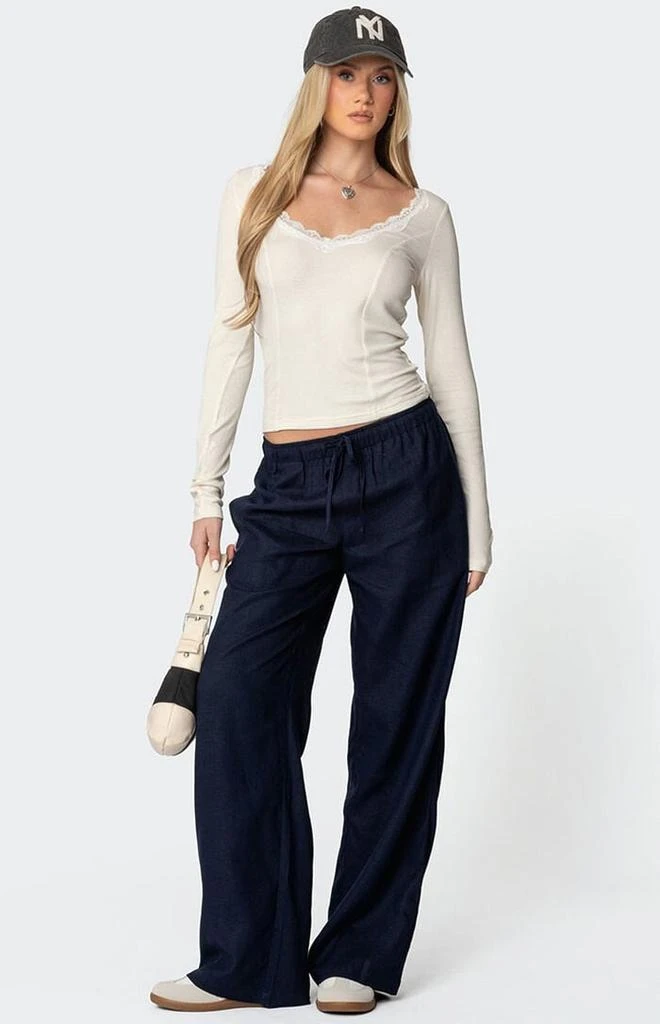 Edikted Yasmine Linen Look Pants 1