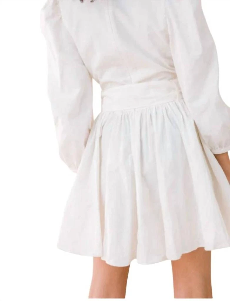 LAROQUE Emma Mini Dress In Cream 2