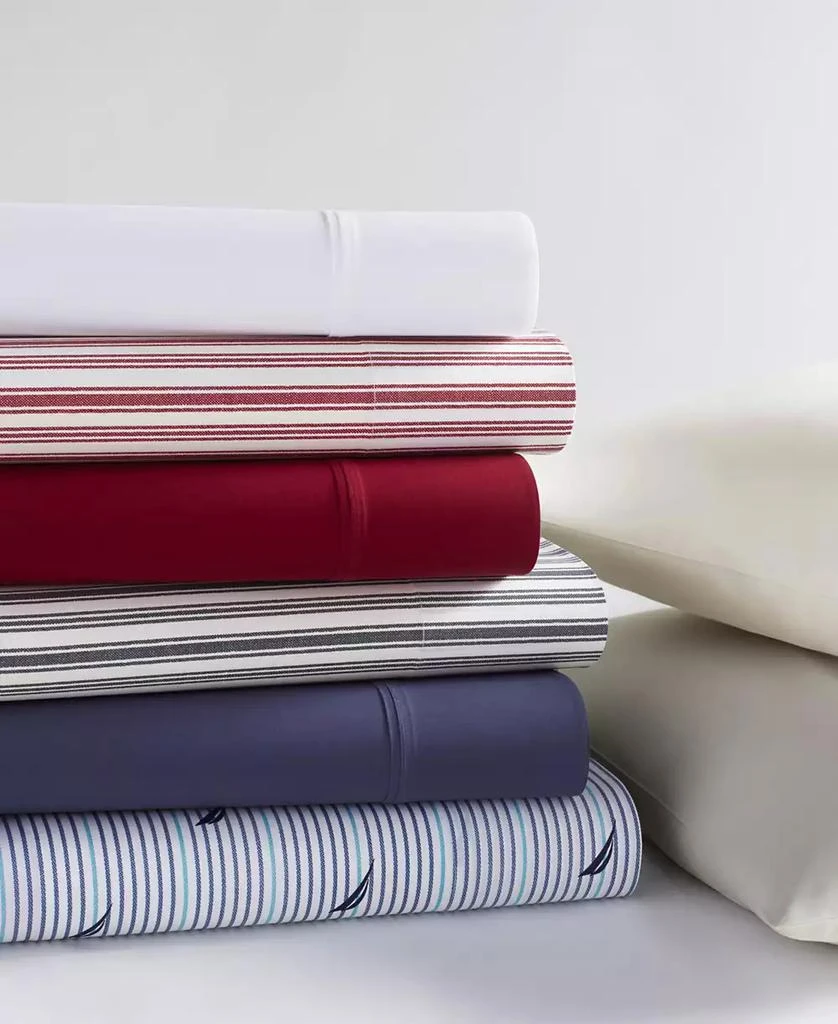 Nautica Audley Cotton Percale 4-Piece Sheet Set, Queen 7
