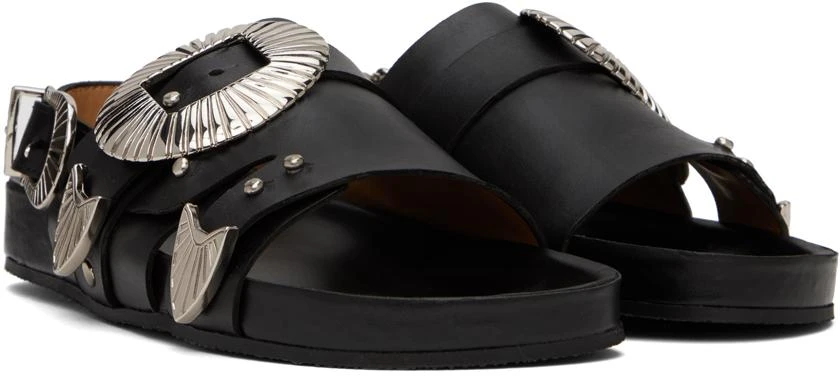 Toga Pulla SSENSE Exclusive Black Leather Sandals 4
