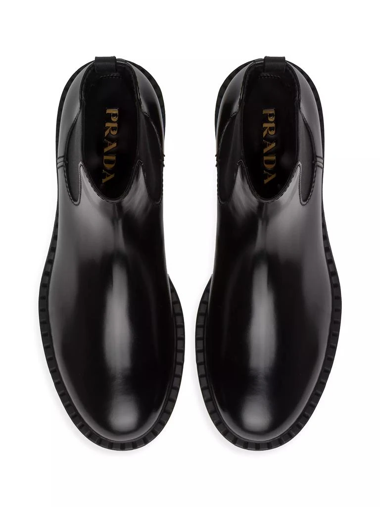 Prada Brushed Leather Chelsea Boots 4