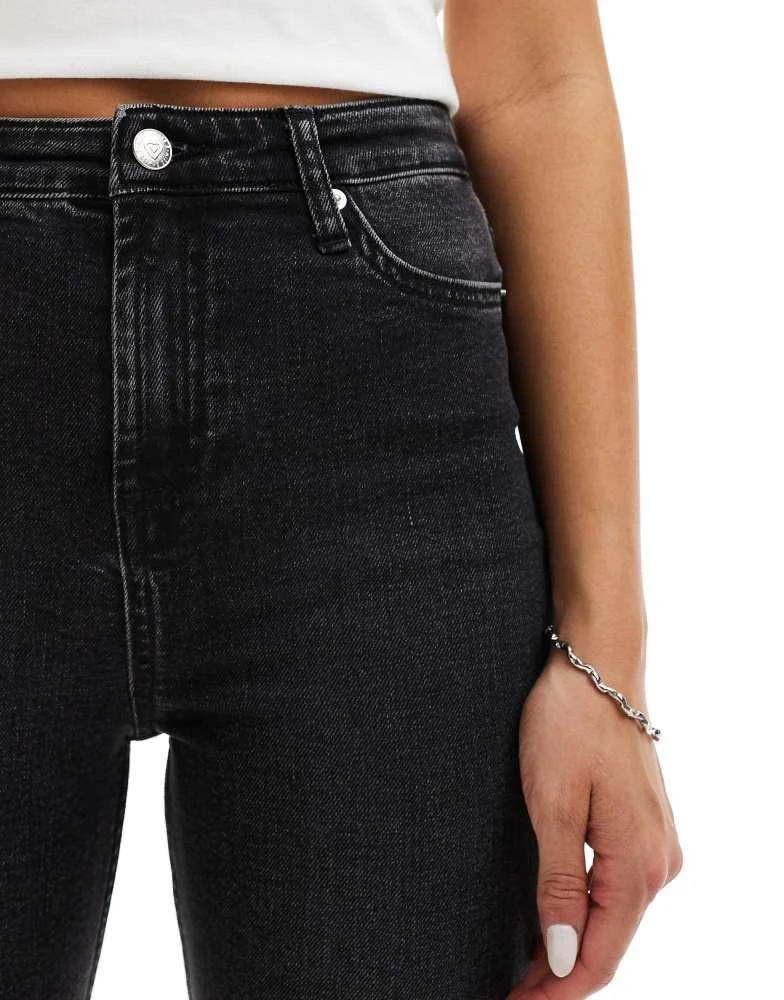 Miss Selfridge Miss Selfridge skinny high waist jean in black wash 5