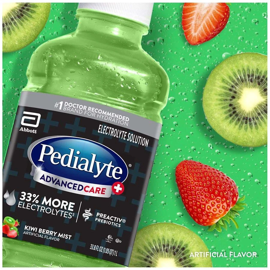 Pedialyte Electrolyte Solution Kiwi Berry Mist, Liter 10
