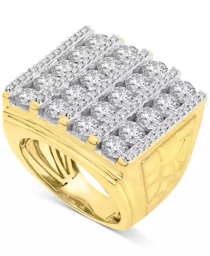 Macy's Men's Diamond Vertical Cluster Ring (7 ct. t.w.) in 10k Gold 1