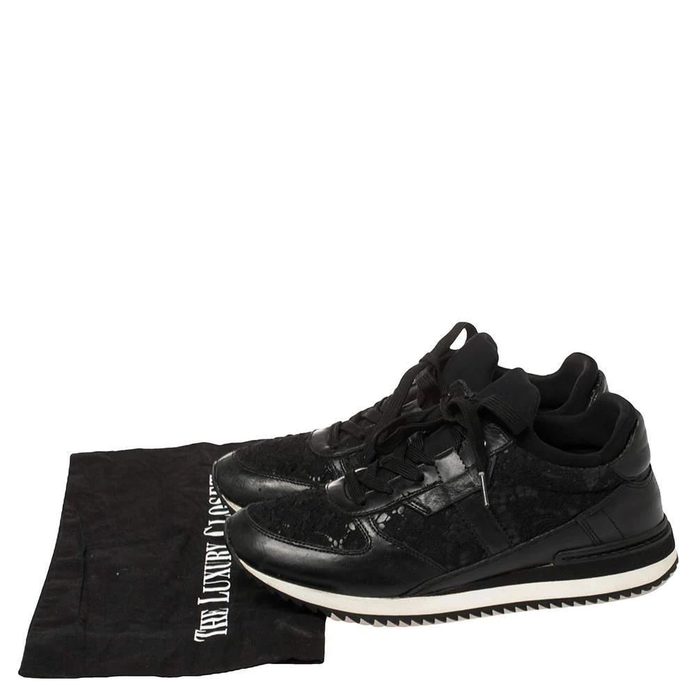Dolce & Gabbana Dolce & Gabbana Black Lace And Leather Low Top Sneakers Size 38.5 8