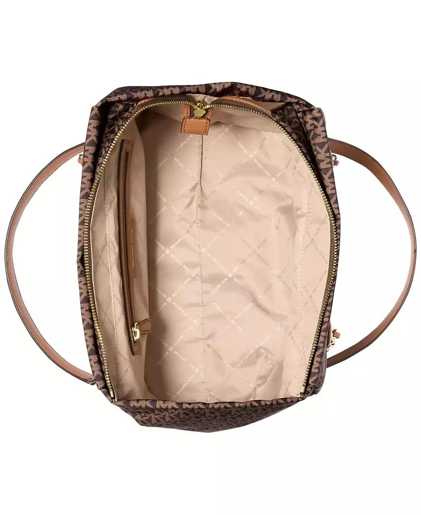 Michael Kors Georgia Logo Brown Zip Top Tote Bag 3