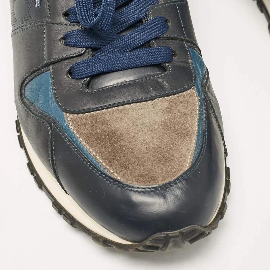 Louis Vuitton Louis Vuitton Tricolor Leather and Suede Low Top Sneakers Size 44 7