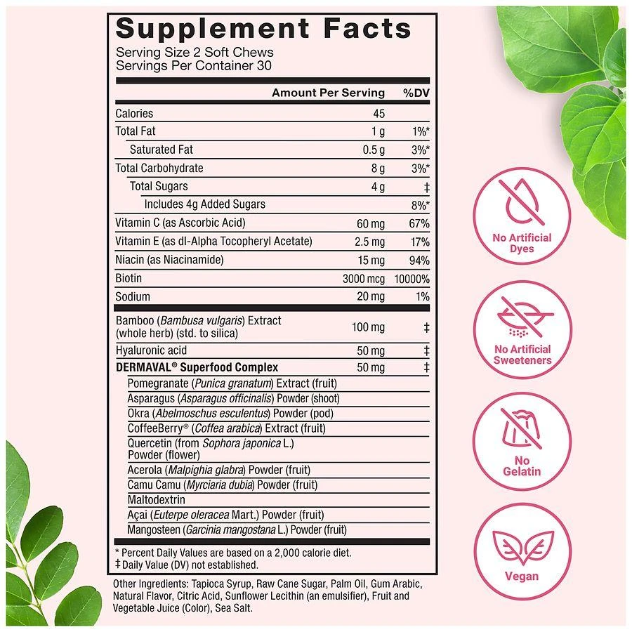 Force Factor Collagen Boosting Superfoods Soft Chews Tropical Fruit 4