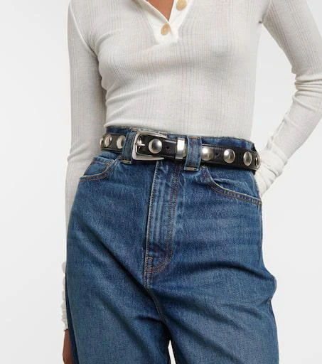 Khaite The Benny studded leather belt 2