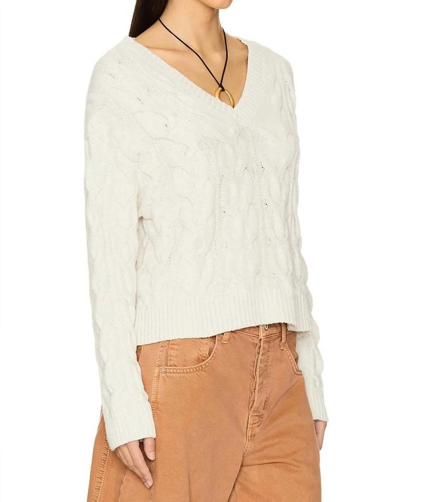 Free People Free People - Washed Cable V-Neck Sweater 2