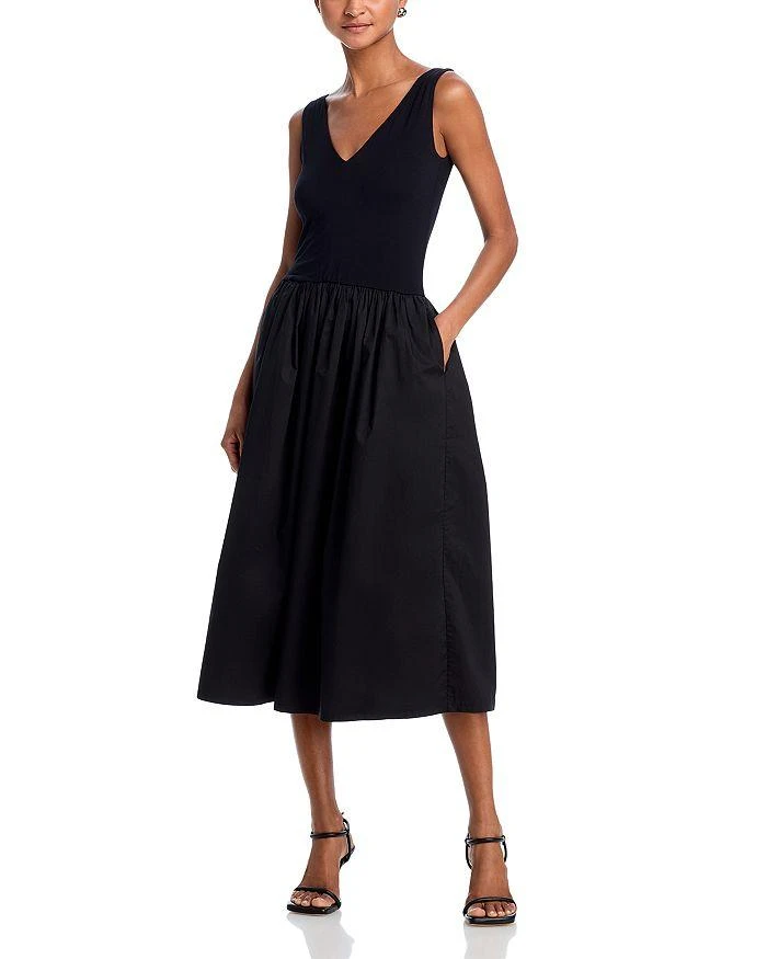 knee length dresses for ladies African Print Fit & Flare Corset Midi Dress main image 1