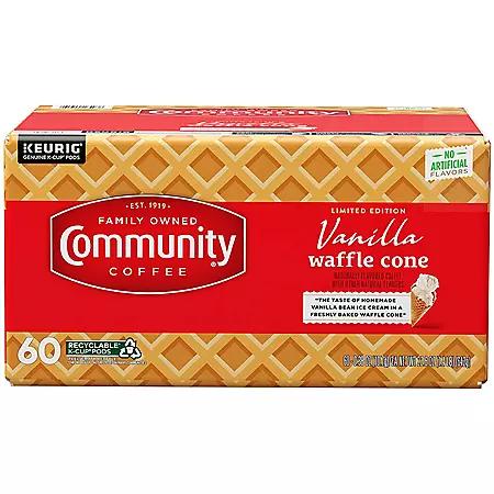 Community Coffee Community Coffee Medium Roast Coffee Pods, Vanilla Waffle Cone, Medium Roast, 60 ct.