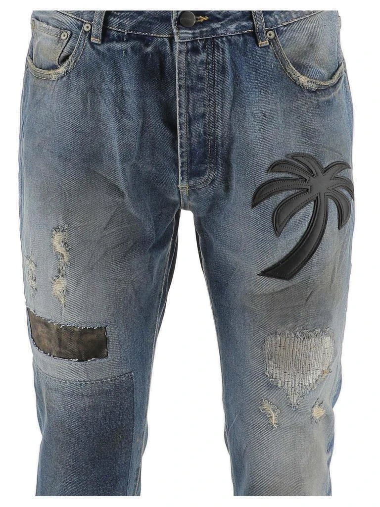 Palm Angels Palm Angels Patchwork High Waist Jeans 3