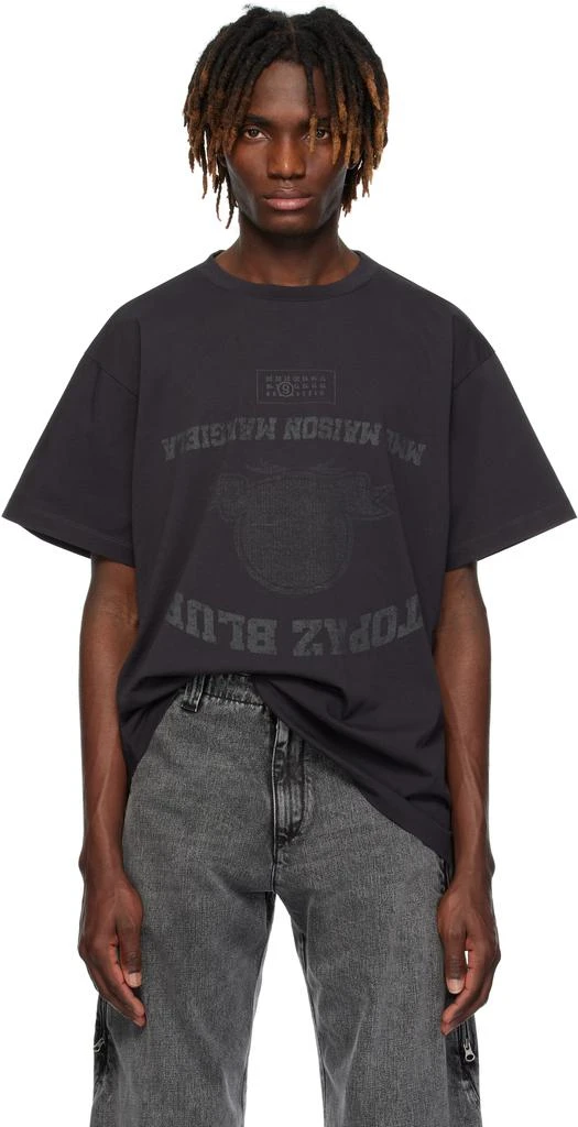 MM6 Black Topaz Blue T-shirt 1