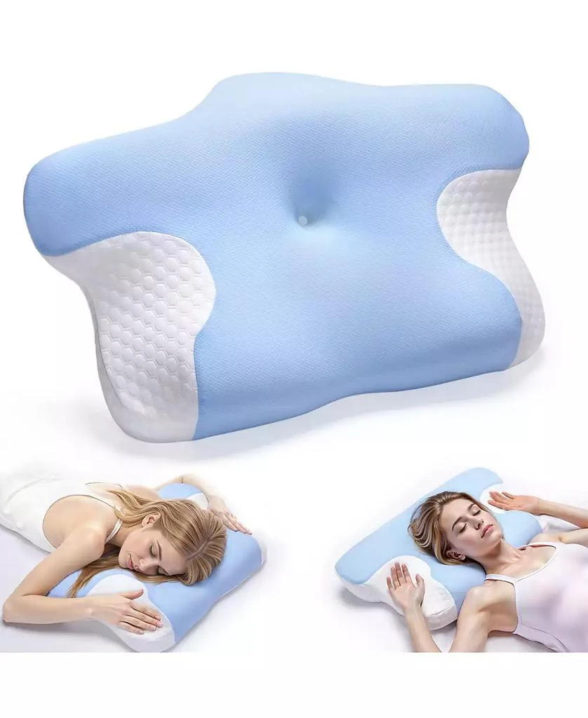 SUGIFT Ergonomic Cervical Memory Foam Pillow – Contour Neck Support for Pain Relief 
Better Sleep