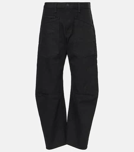Nili Lotan Shon high-rise barrel-leg jeans 1