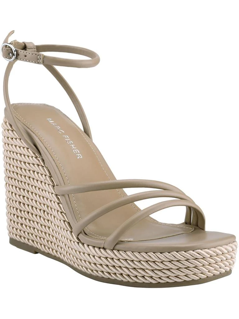 Marc Fisher Zeki Womens Woven Ankle Strap Wedge Heels 6