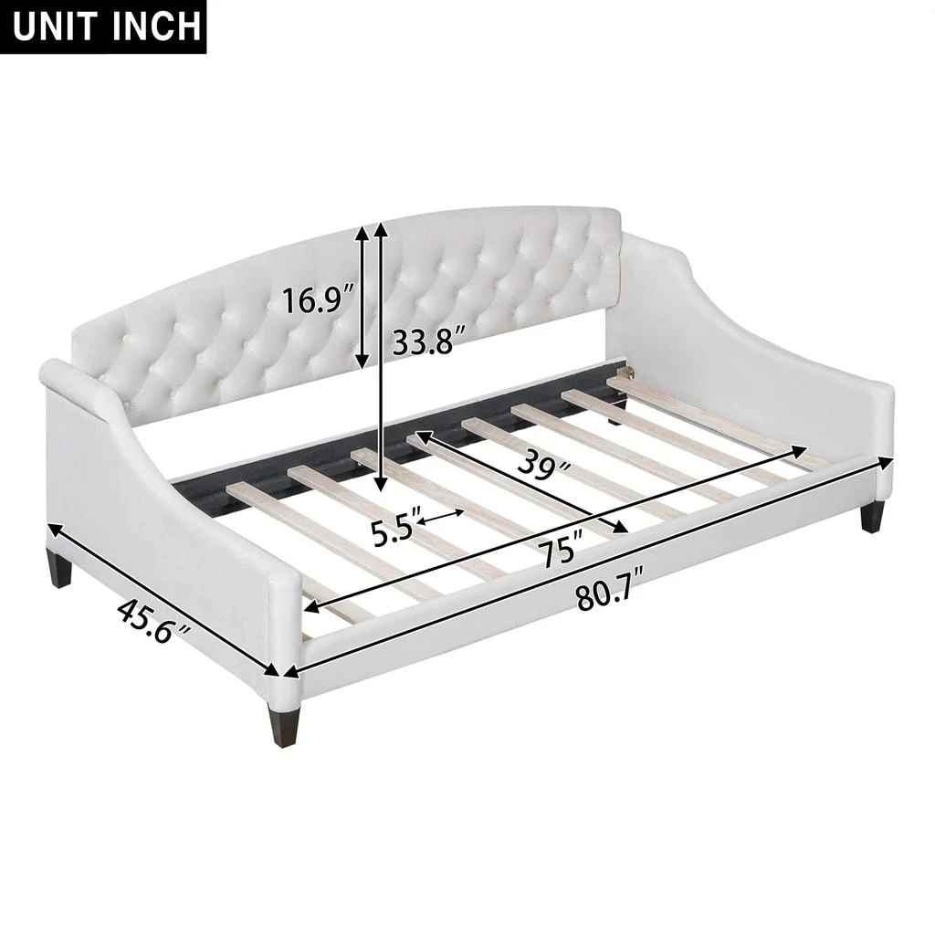 Streamdale Furniture Streamdale Modern Luxury Tufted Button Daybed 6