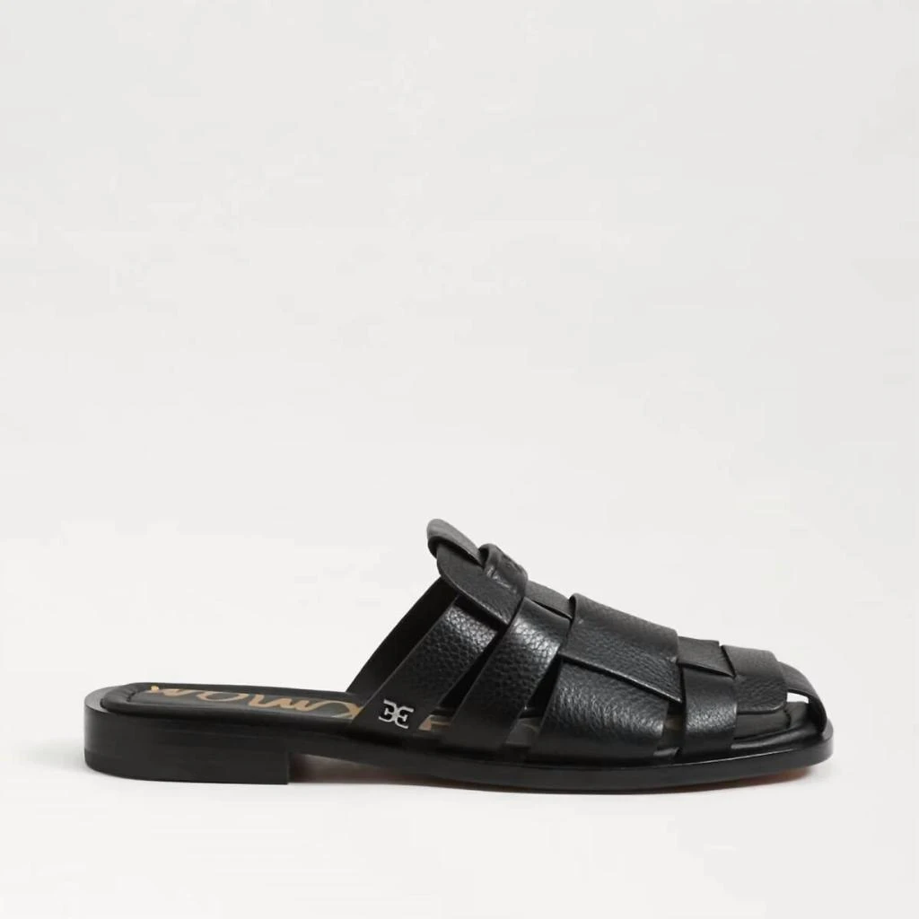 Sam Edelman Women's Dina Slip On Mule In Black Leather 2