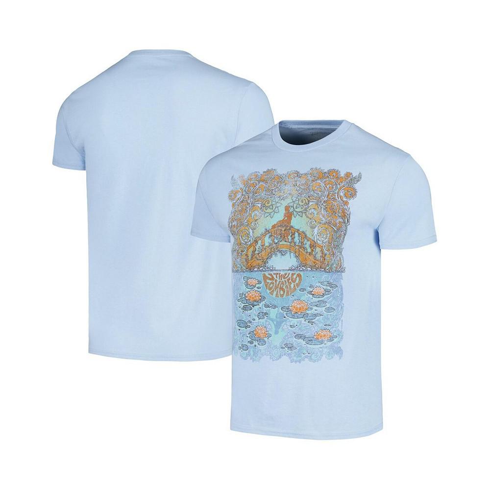 Manhead Merch Men's Light Blue The Zombies Bridge Distressed Graphic T-shirt