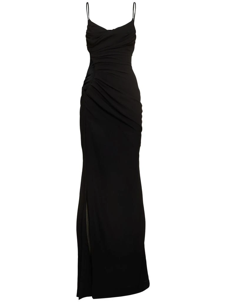 Mugler Fluid Crepe Long Dress 1