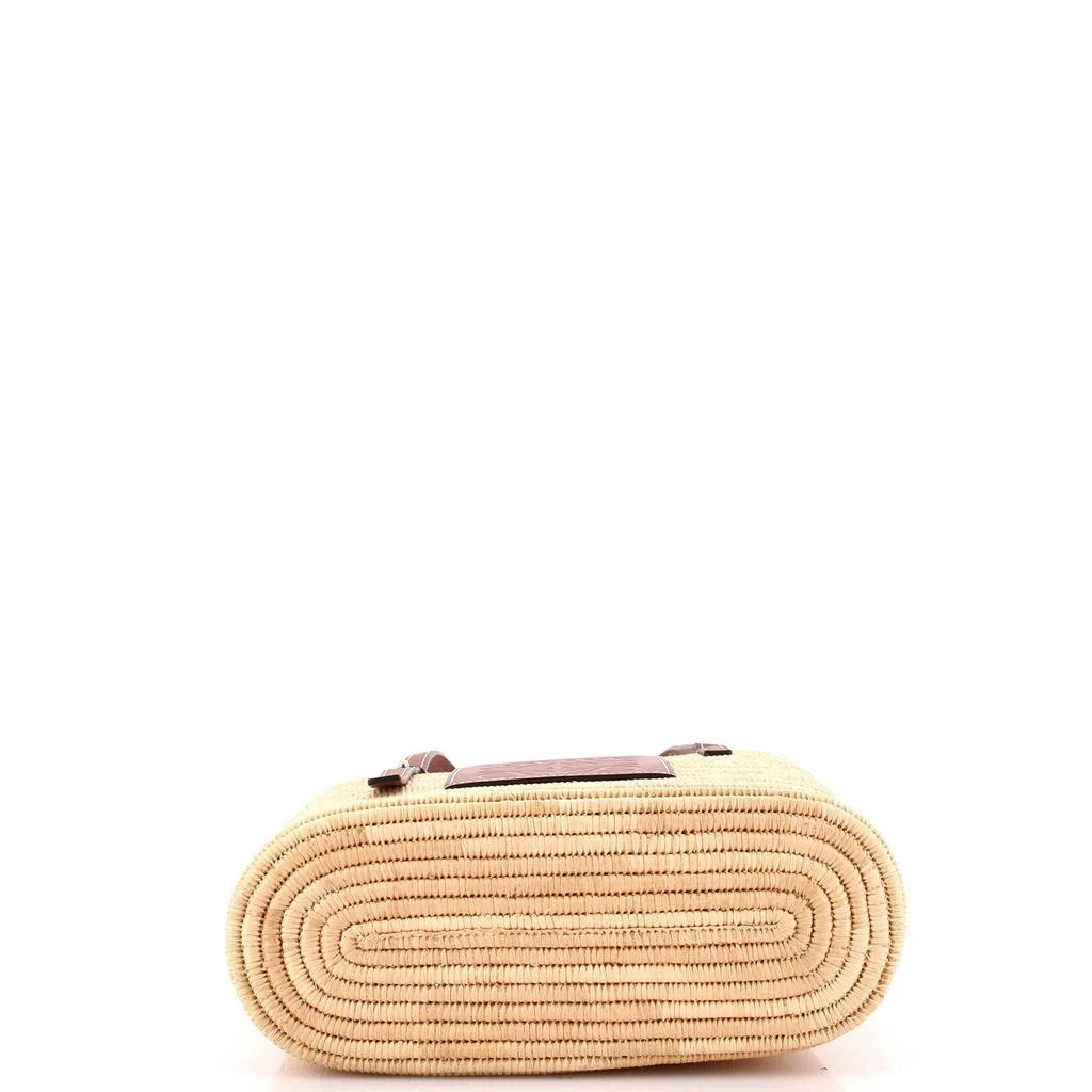 Loewe Square Basket Tote Woven Raffia Small 4