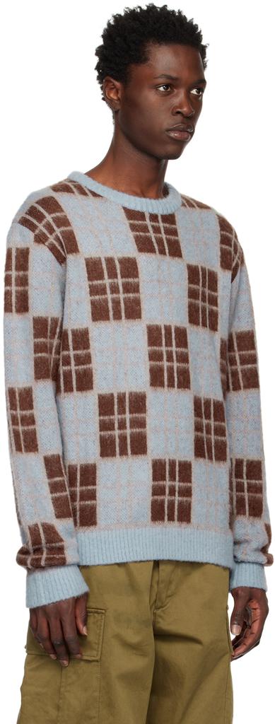 Awake NY Blue Checked Sweater