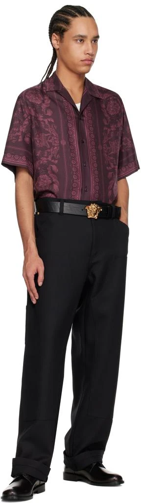 Versace Black 'La Medusa' Greca Leather Belt 3