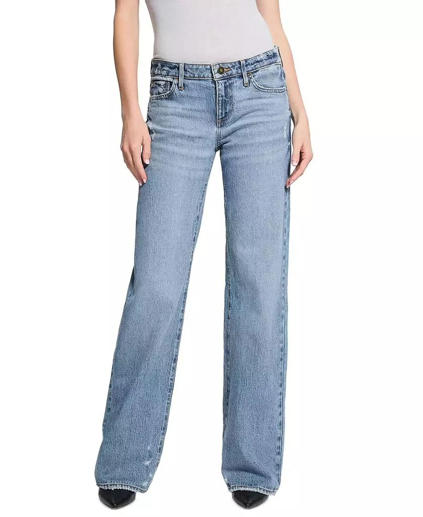 GUESS Women's Low-Rise Slouchy-Fit Wide-Leg Jeans 3