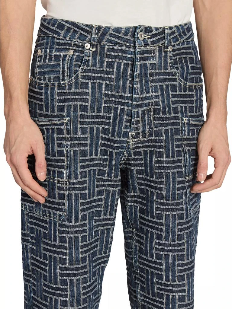 Kenzo Weave Straight-Leg Cargo Jeans 6