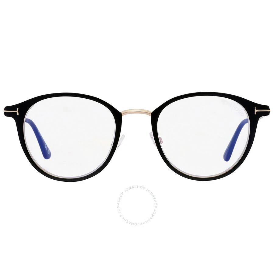 Tom Ford Open Box - Tom Ford Blue Light Block Round Unisex Eyeglasses FT5528-B 002 49 1